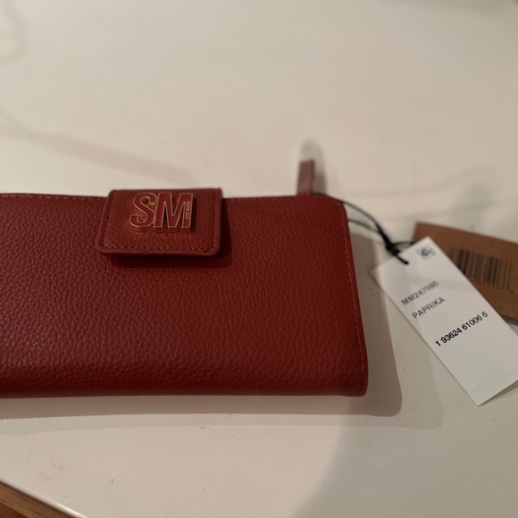 STEVE MADDEN BLINDY BI-FOLD PEBBLE FAUX LEATHER WALLET- PAPRIKA NWT - Picture 6 of 6